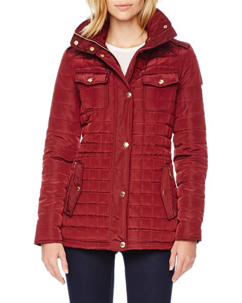 michael kors red coat women's|Michael Kors padded coat women's.